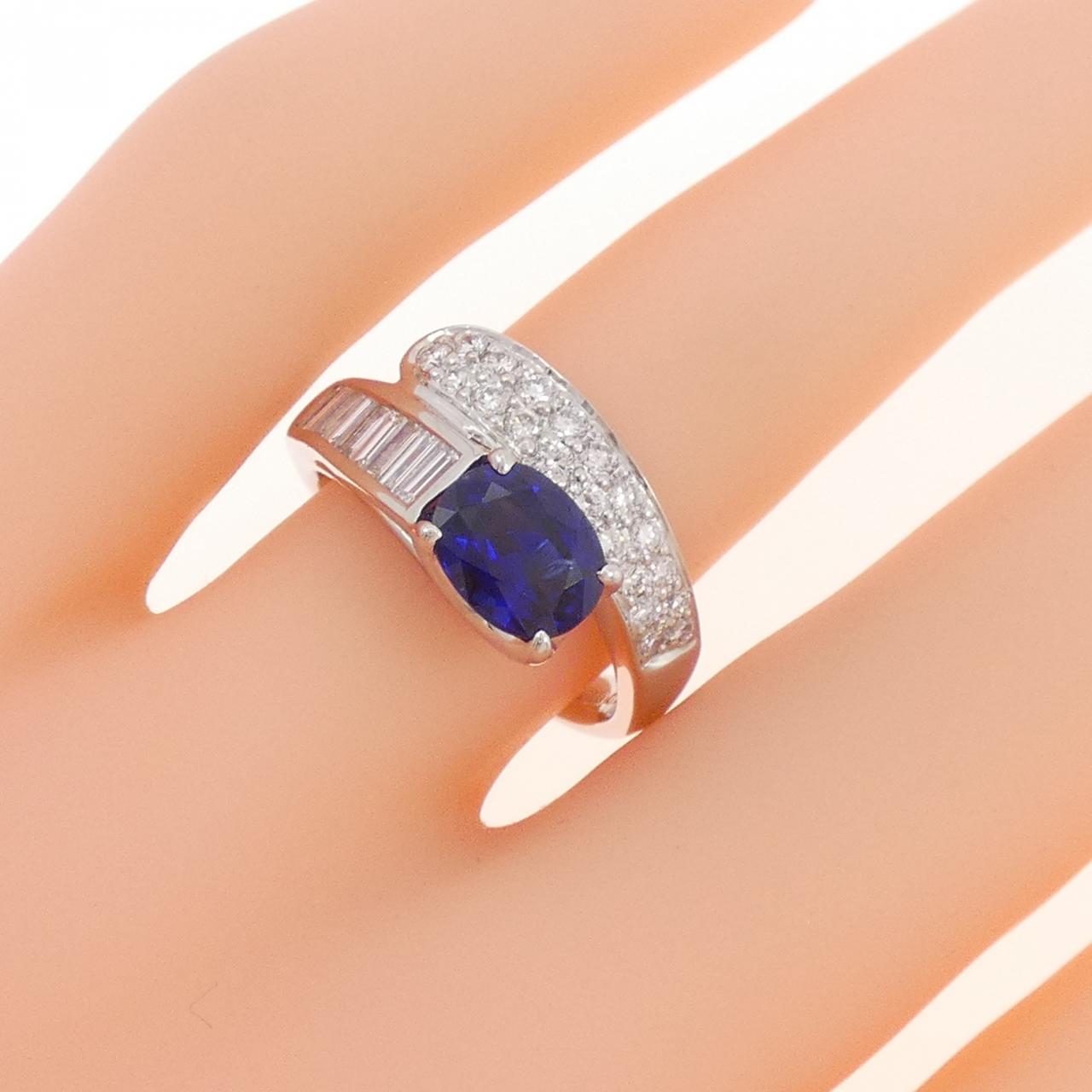 PT900藍寶石戒指1.34CT