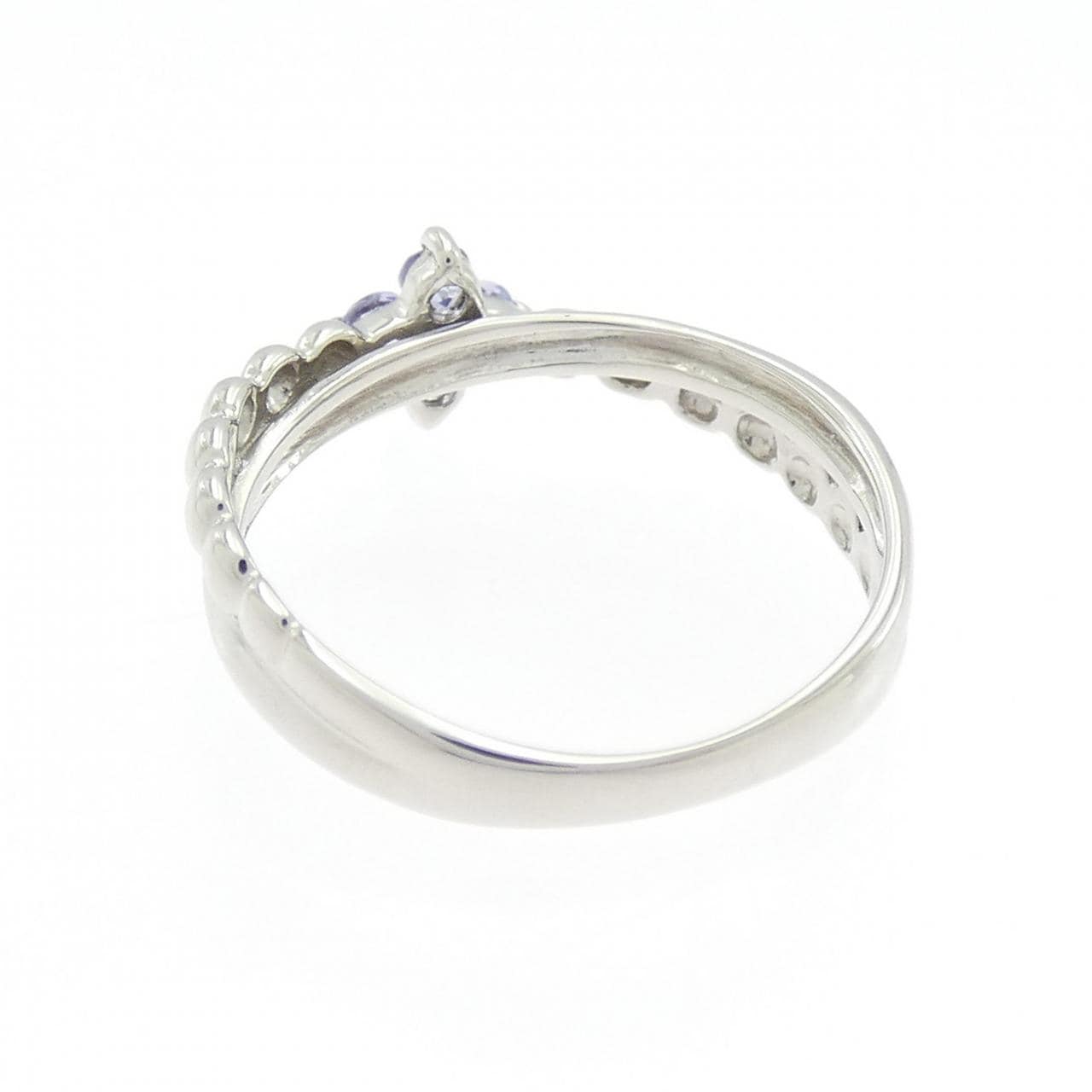 PT900 フラワー タンザナイト リング