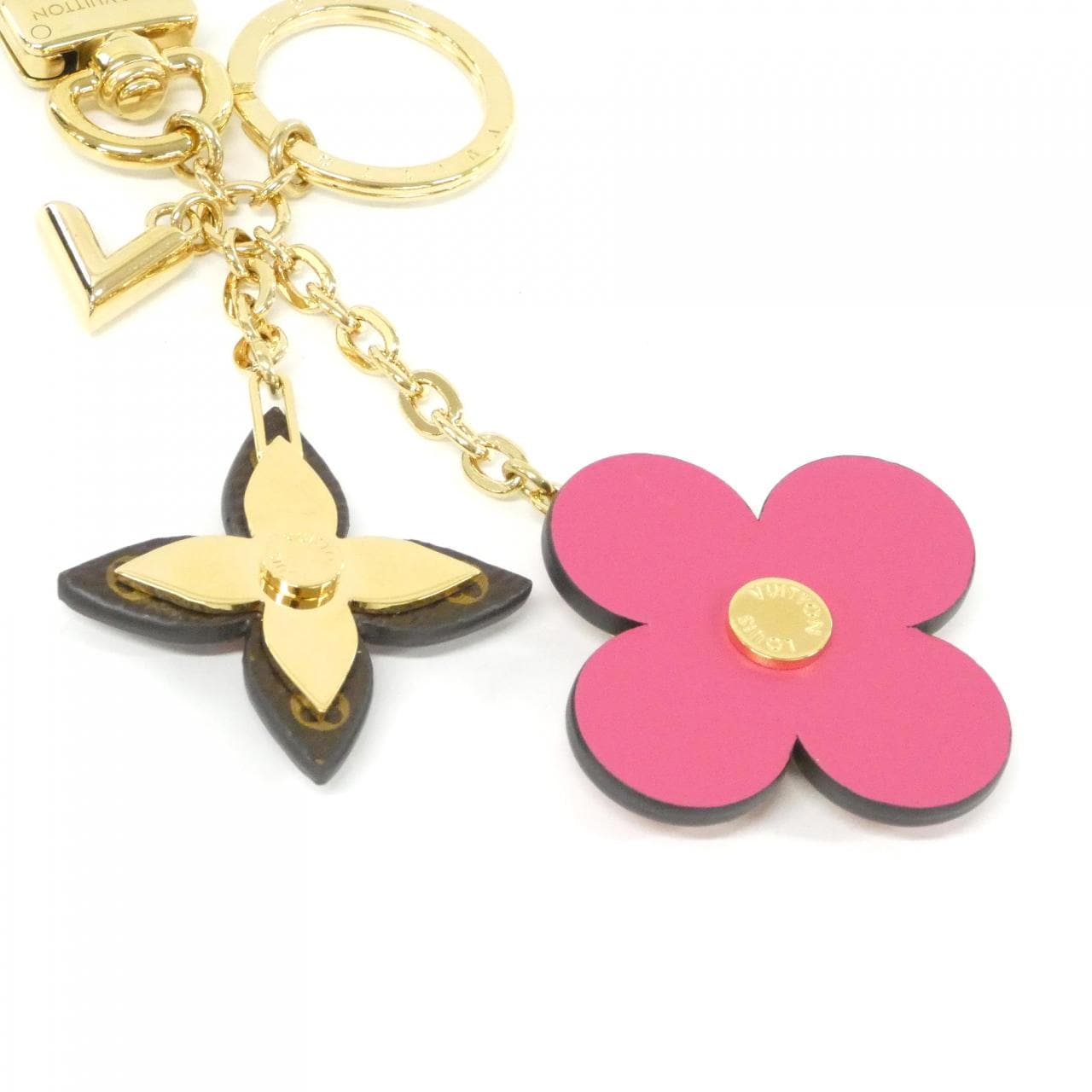ルイヴィトン モノグラム キーホルダー ブルーミング フラワー M63084 キーリング