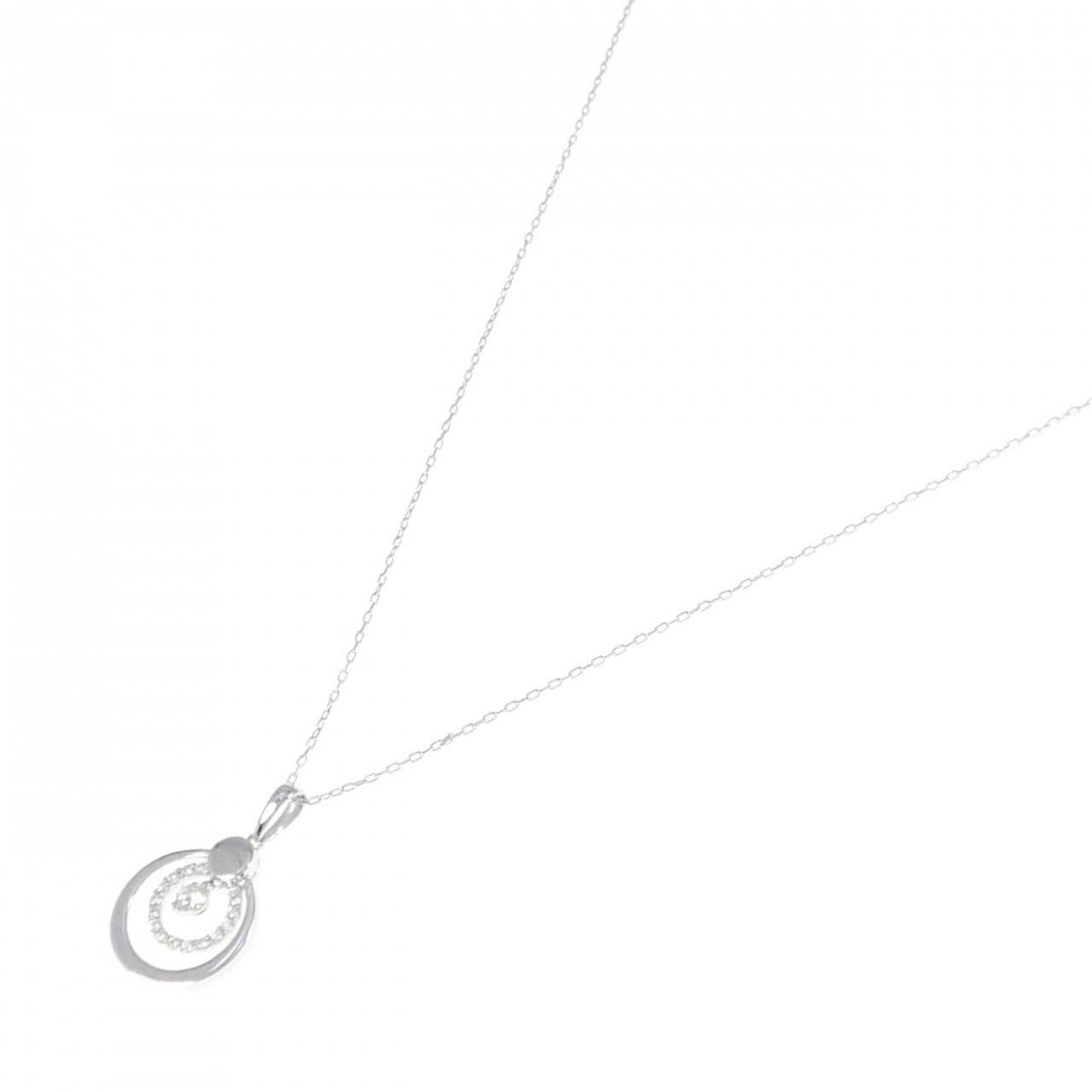 K18WG ダイヤモンド ネックレス 0.18CT
