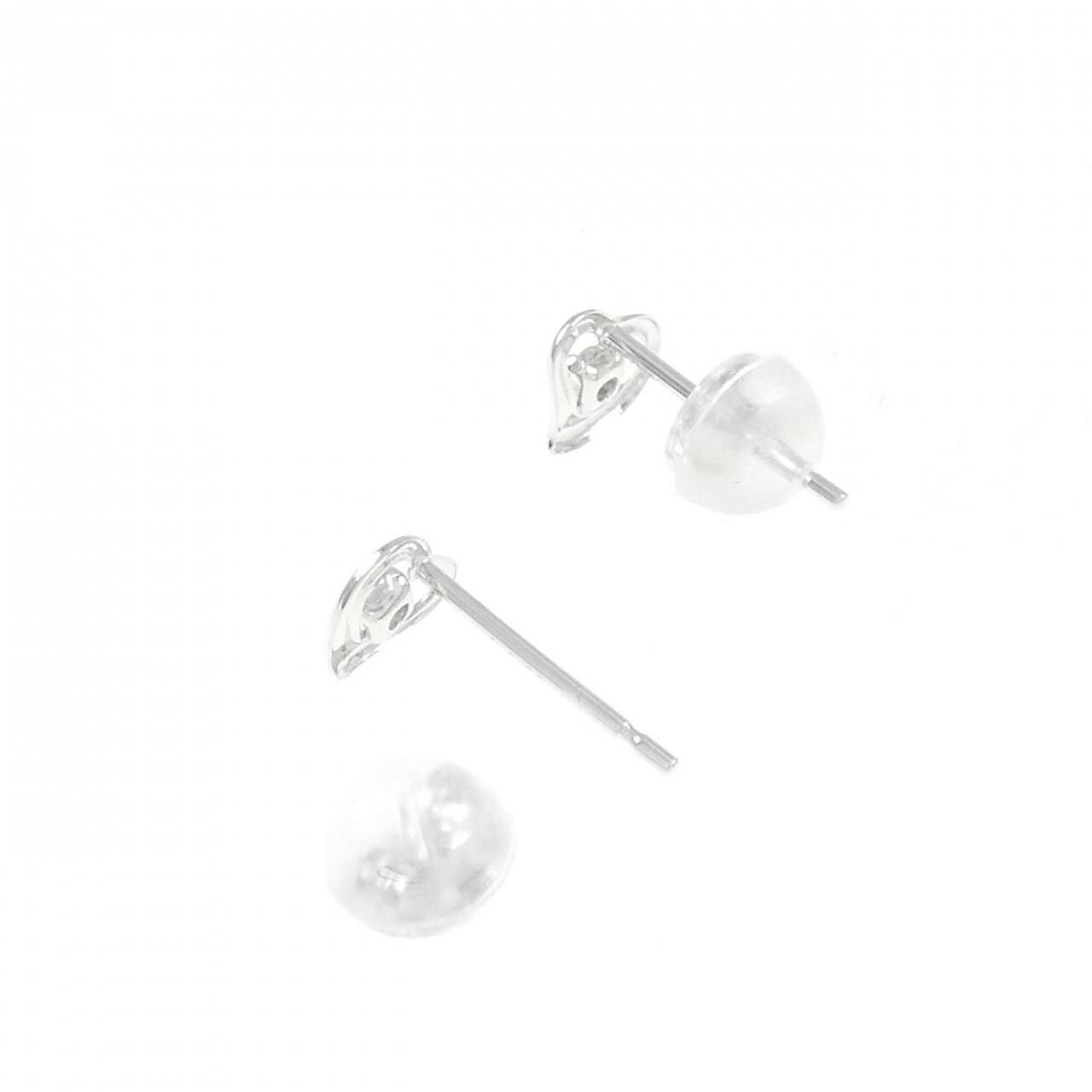 K14WG 心形鑽石耳環 0.04CT
