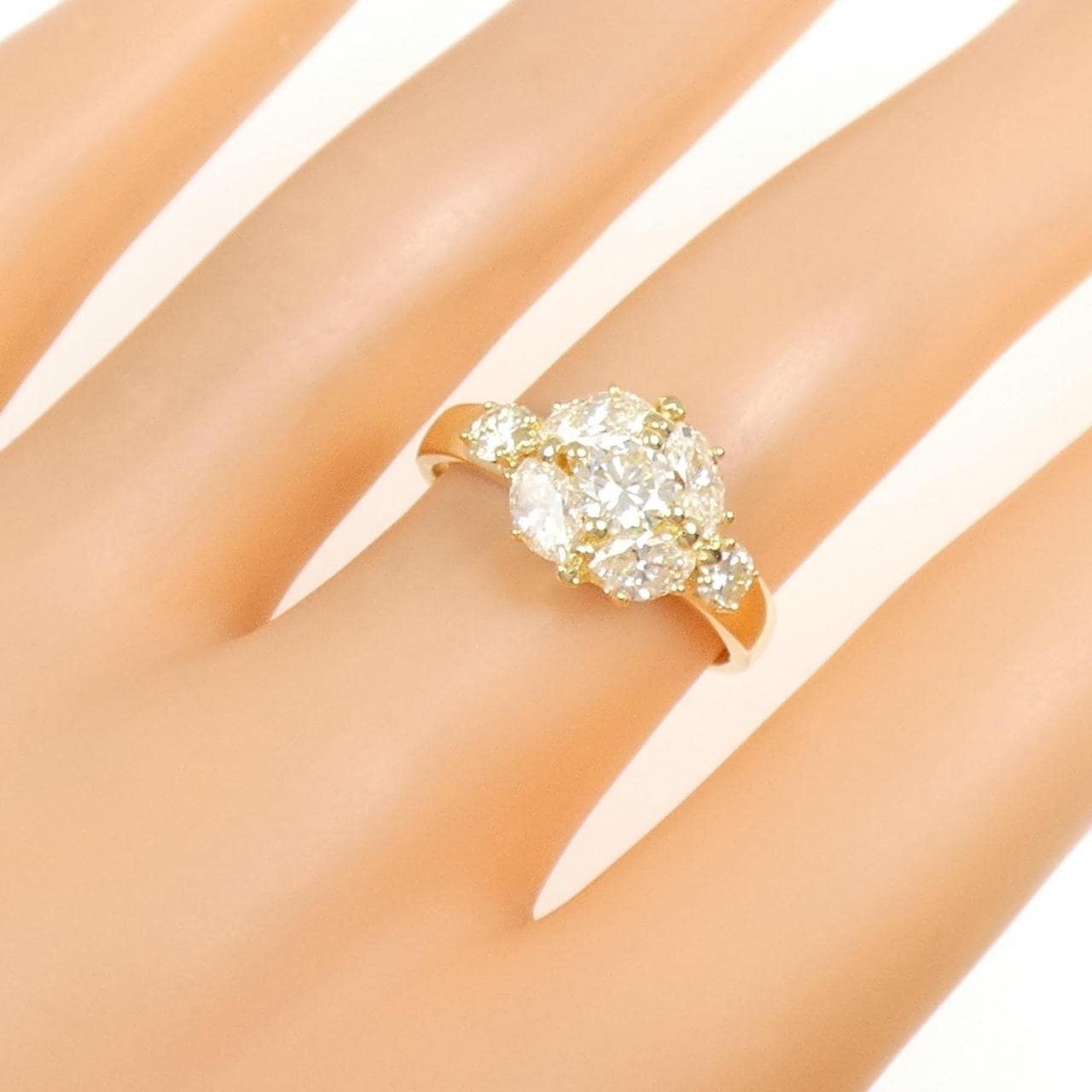 K18YG ダイヤモンド リング 1.60CT