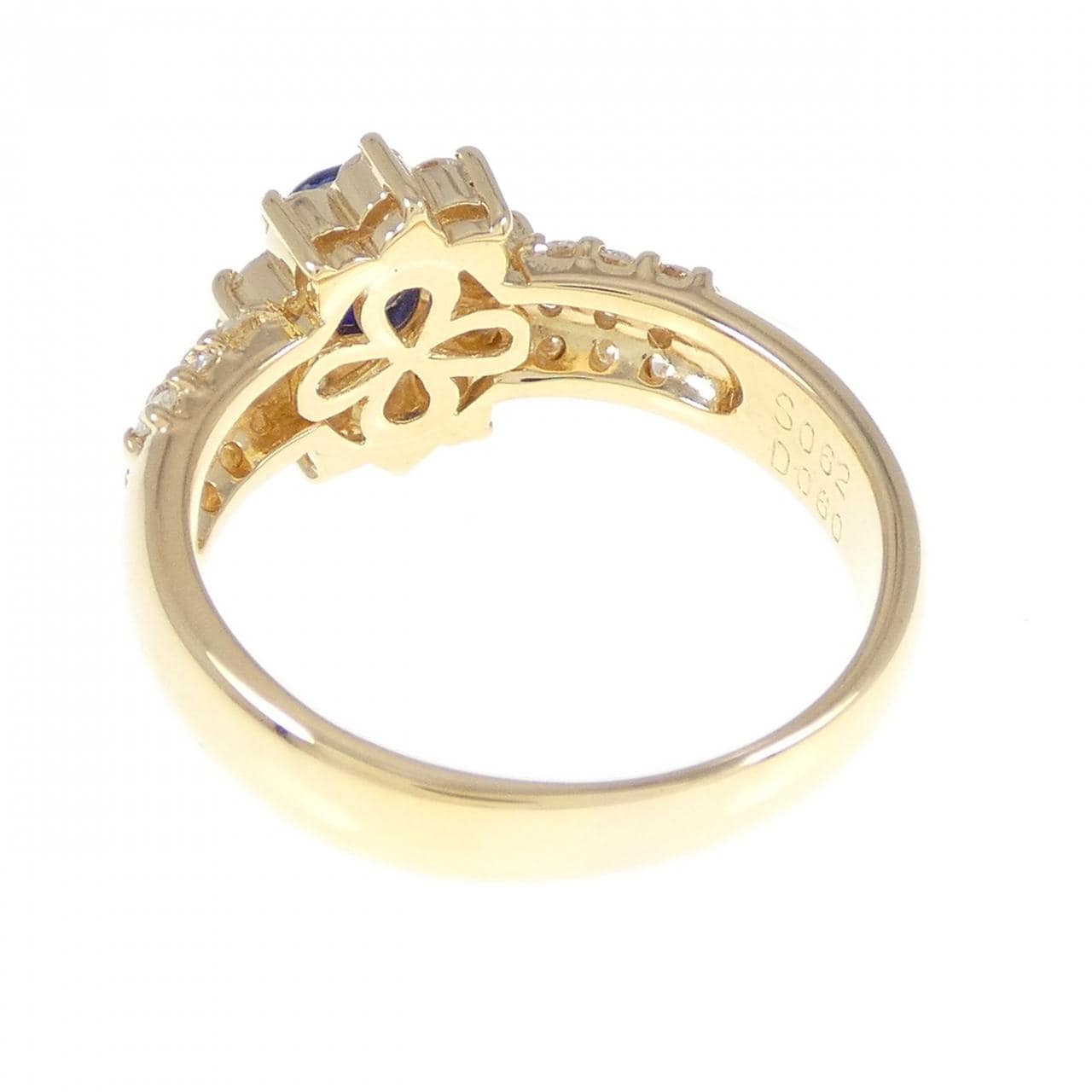 K18YG サファイヤ リング 0.62CT