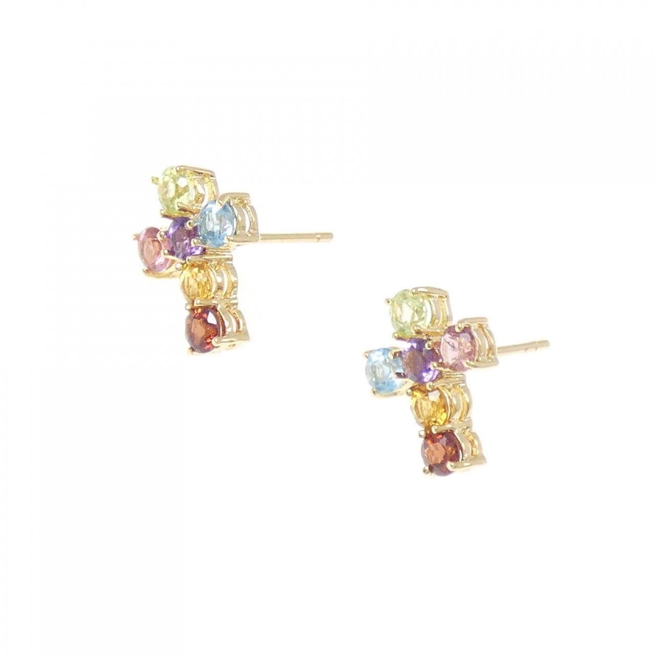 ポンテヴェキオ カラーストーン ピアス