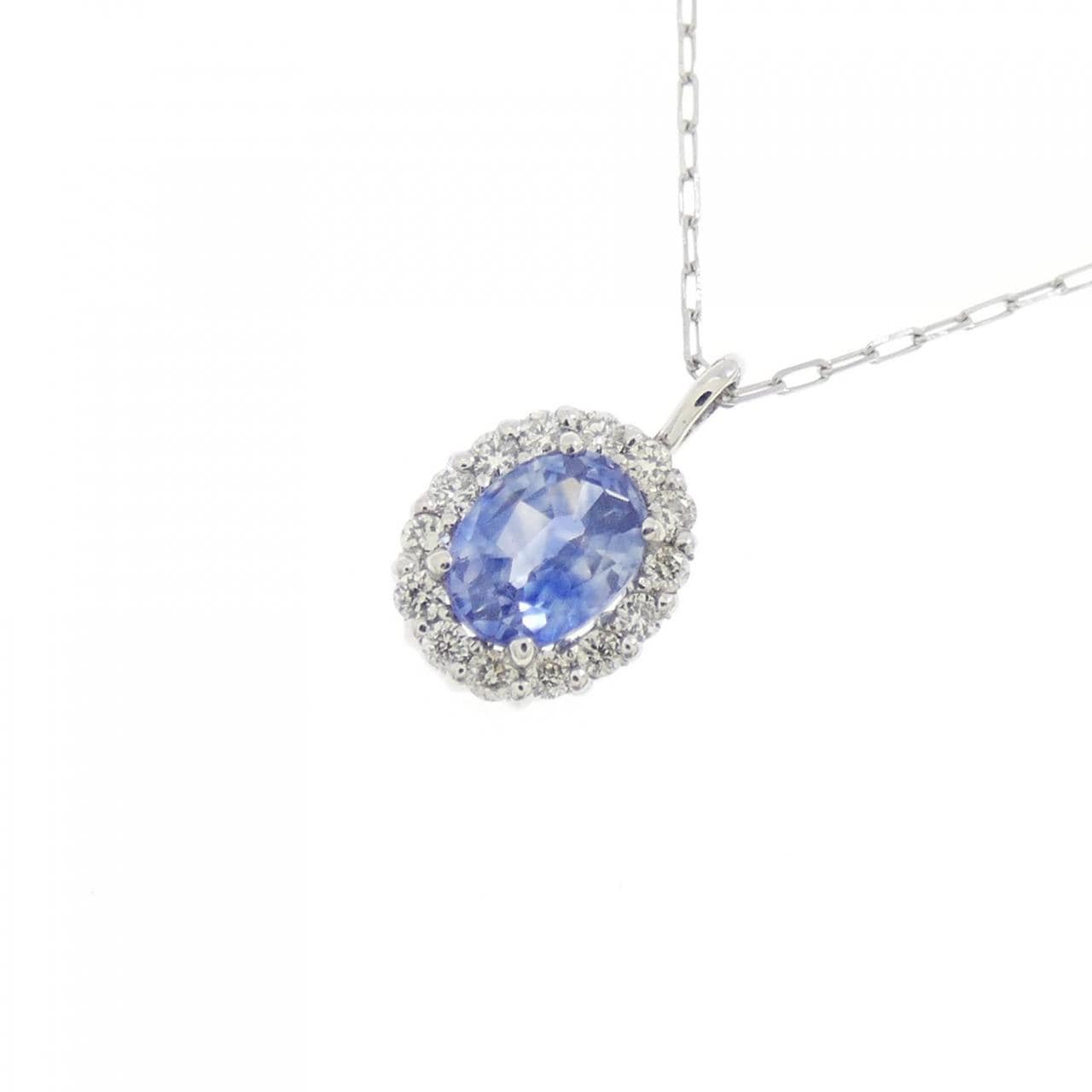 [BRAND NEW] PT Sapphire Necklace 0.20CT