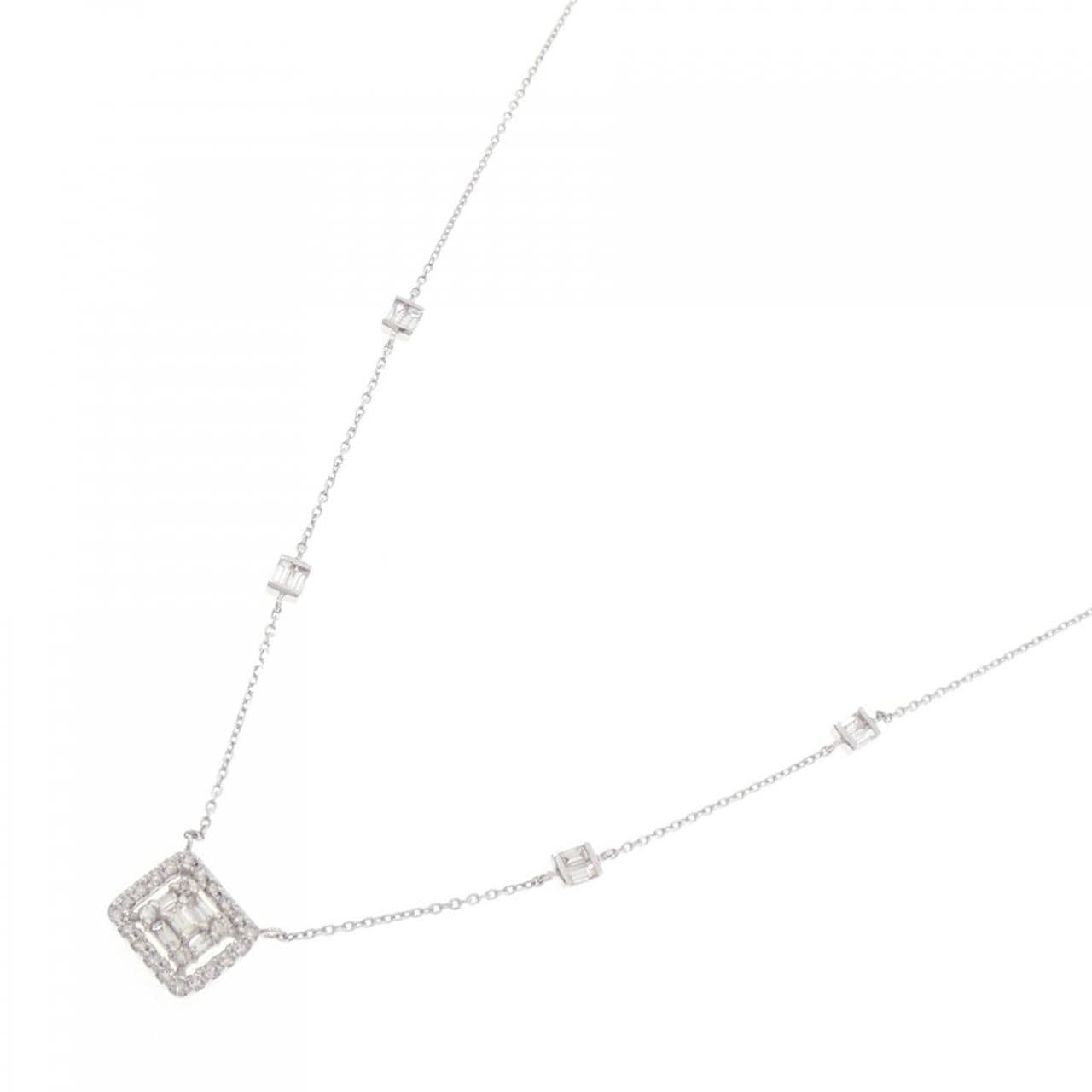[新品] K18WG鑽石項鍊 0.50CT