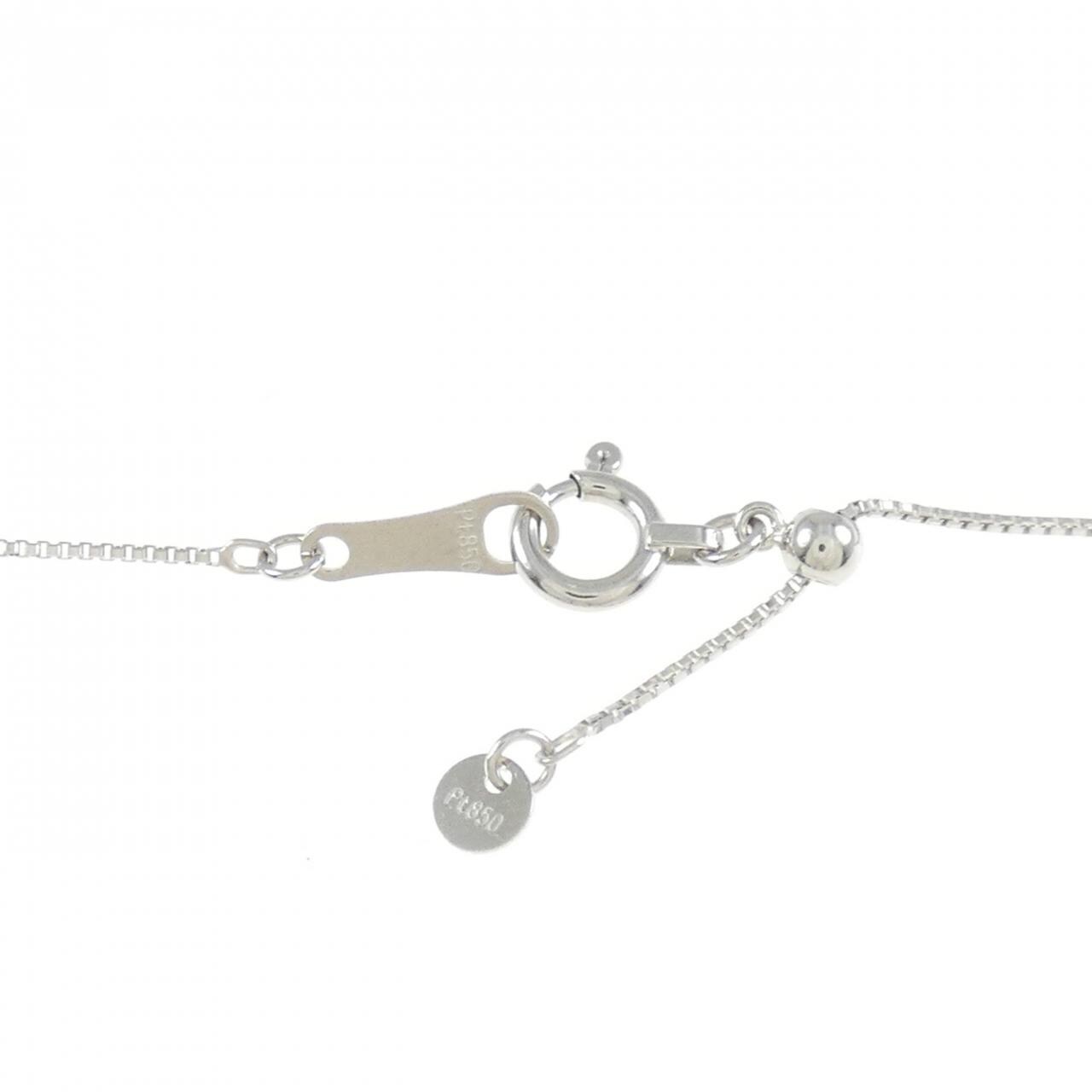 PT900/PT850 スリーストーン ダイヤモンド ネックレス 0.5CT
