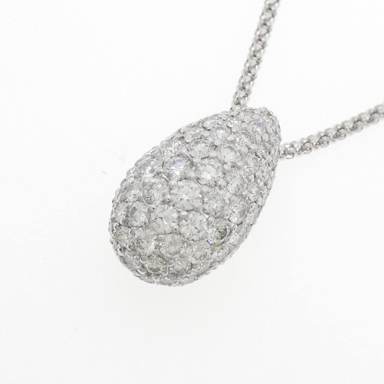 K18WG Pave Diamond Necklace 2.01CT