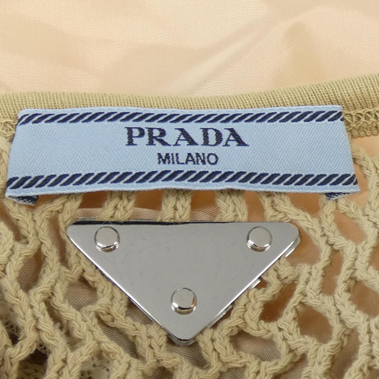 プラダ PRADA コットンメッシュ トライアングルロゴ 31143 SOOO 16ND スカート