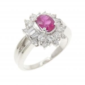 PT900 ルビー リング 0.59CT