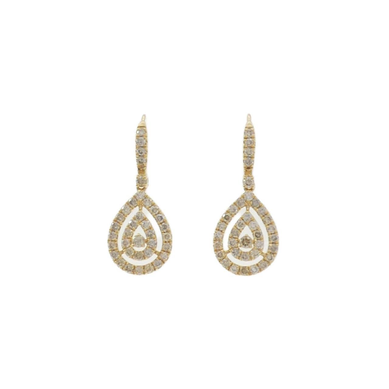 K18YG ダイヤモンド ピアス 0.70CT