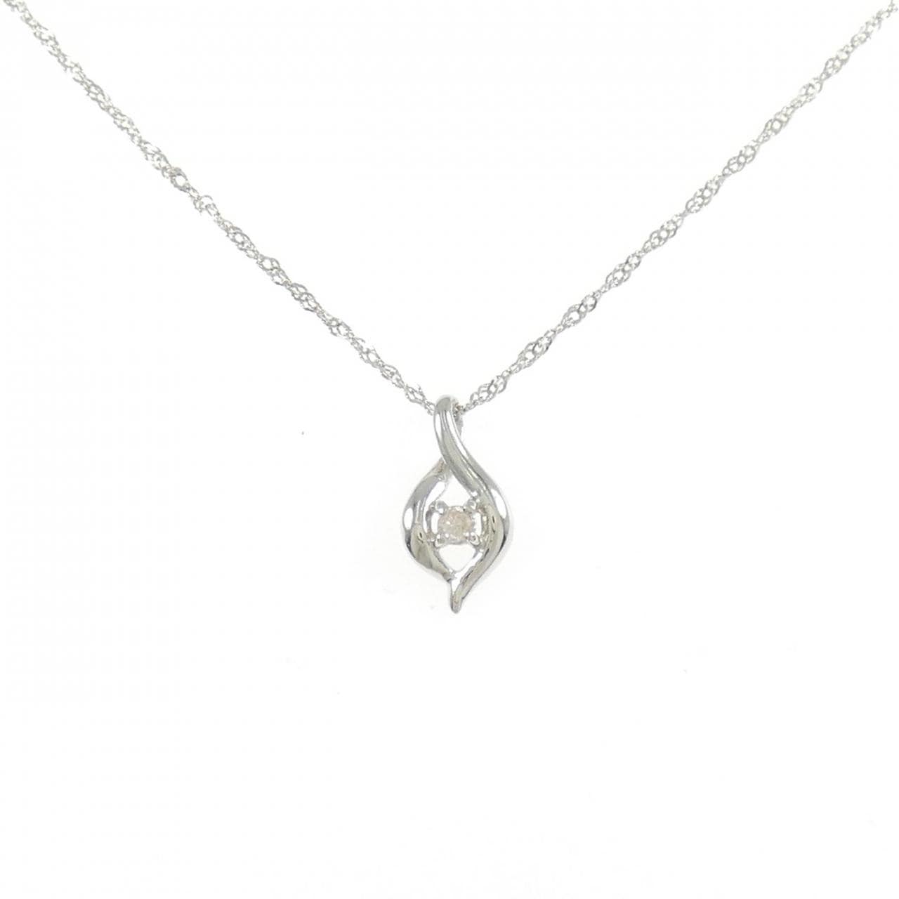 PT900/PT850 ダイヤモンド ネックレス 0.03CT