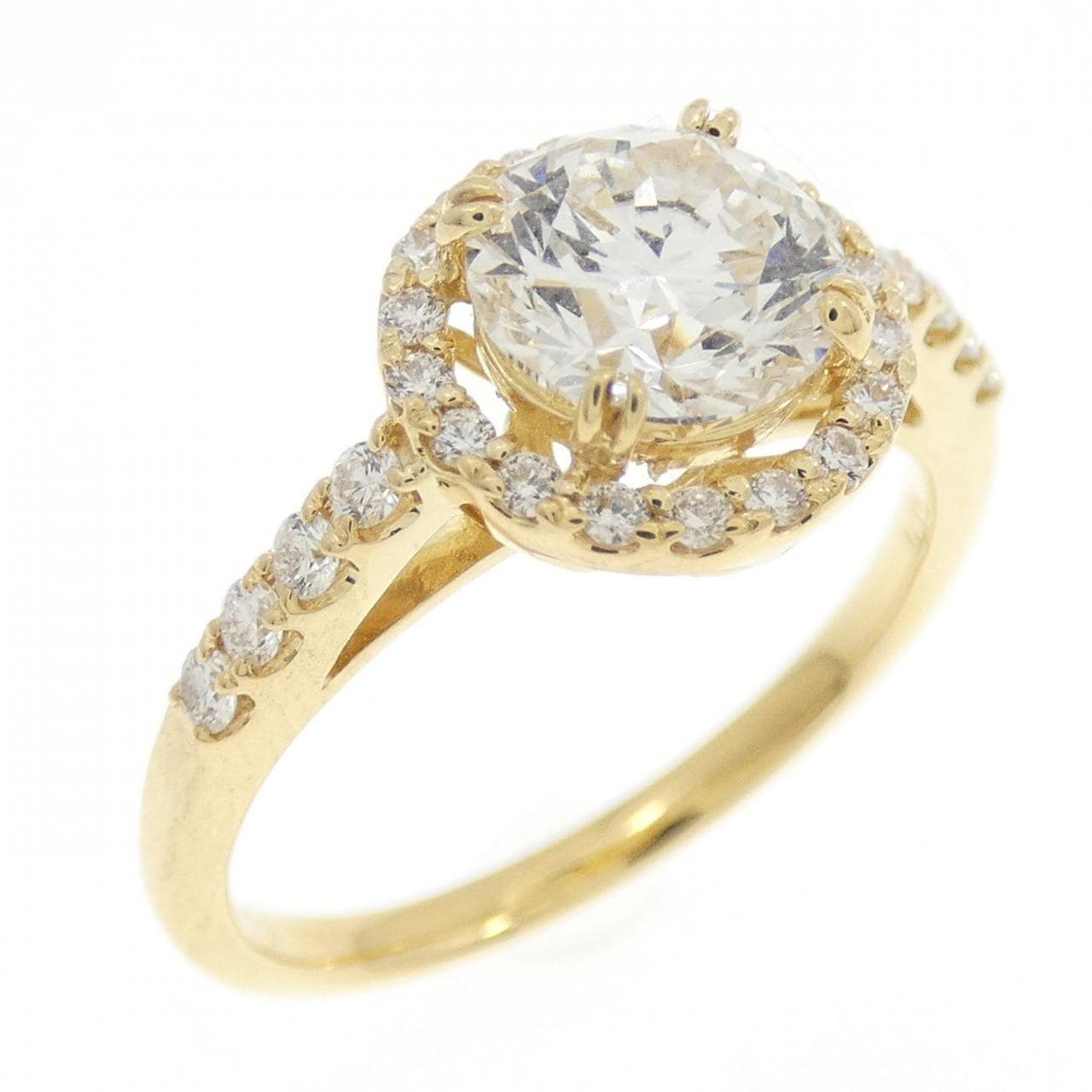 K18YG ダイヤモンド リング 1.023CT G SI1 EXT H&C
