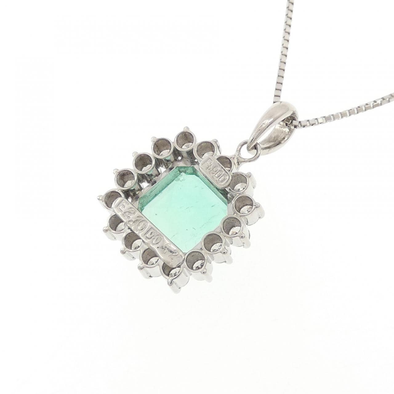 PT900/PT850 エメラルド ネックレス 2.10CT