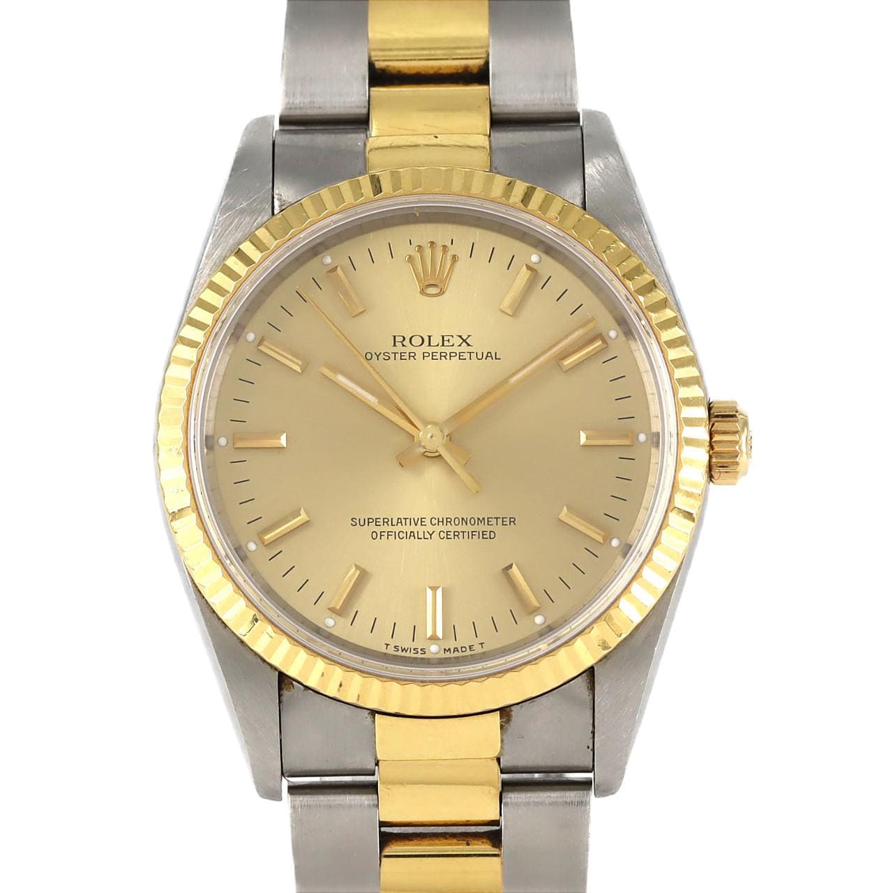 ロレックス オイスターパーペチュアル 14233 SSxYG 自動巻 N番