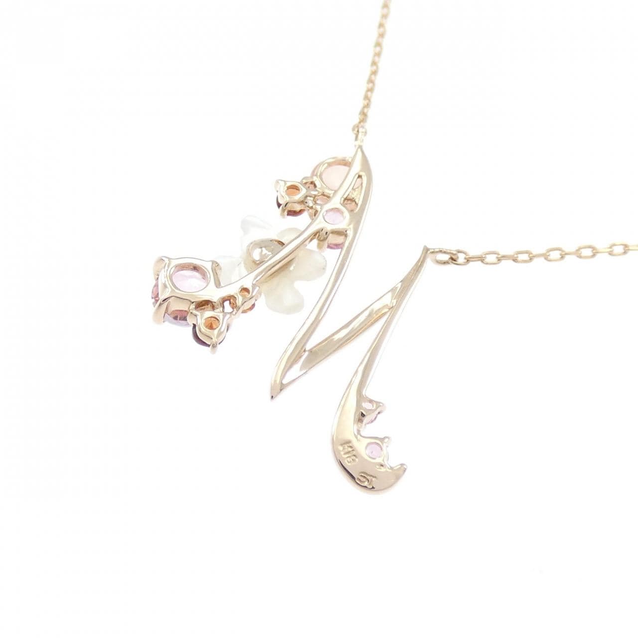 サマンサティアラ イニシャルM カラーストーン ネックレス