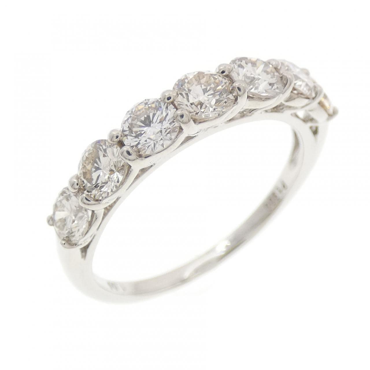 PT900 ハーフエタニティ ダイヤモンド リング 1.00CT