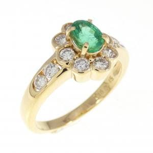 K18YG エメラルド リング 0.46CT