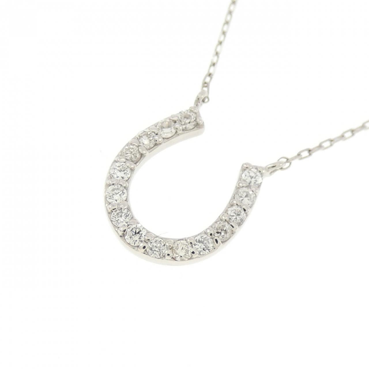 PT900/PT850 ホースシュー ダイヤモンド ネックレス 0.09CT