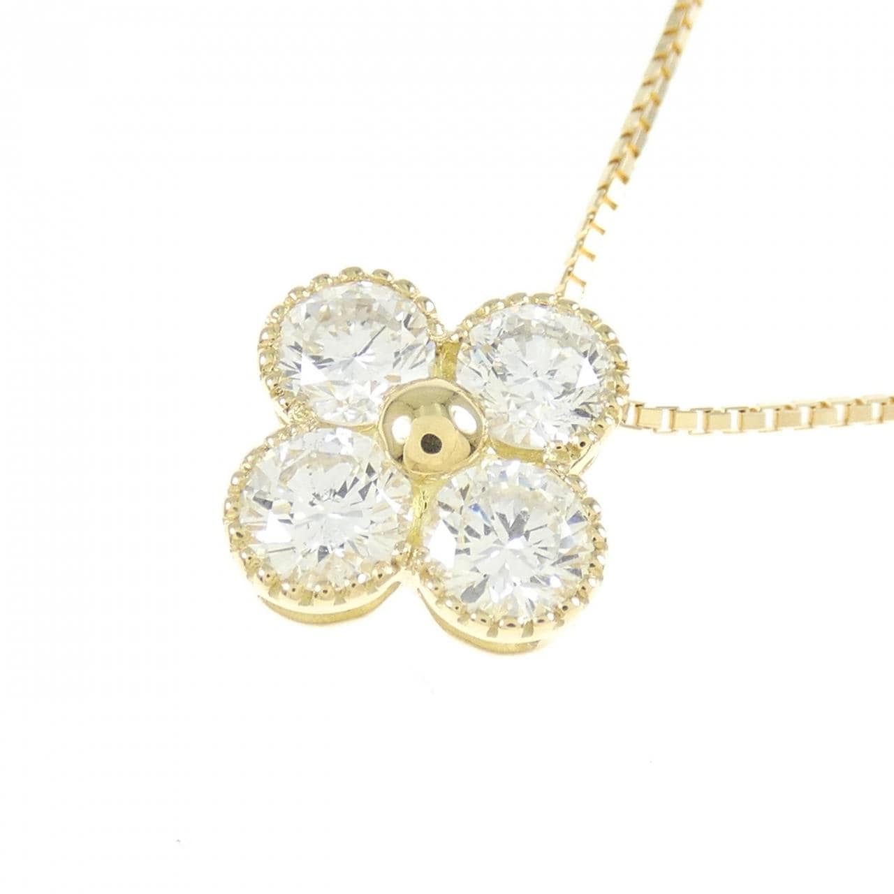 【新品】K18YG ダイヤモンド ネックレス 1.065CT G SI2 Good
