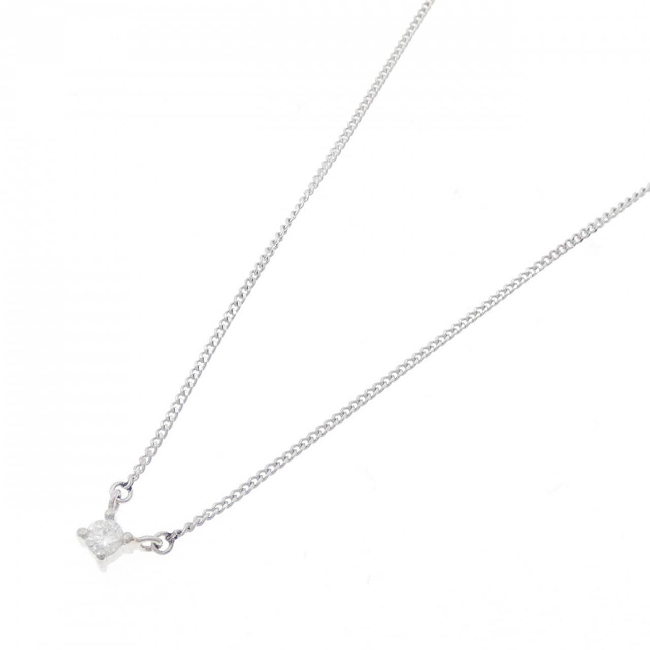 PT850 ソリティア ダイヤモンド ネックレス 0.08CT