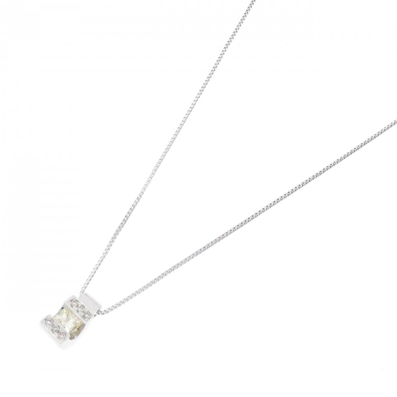 K18WG ダイヤモンド ネックレス 0.18CT