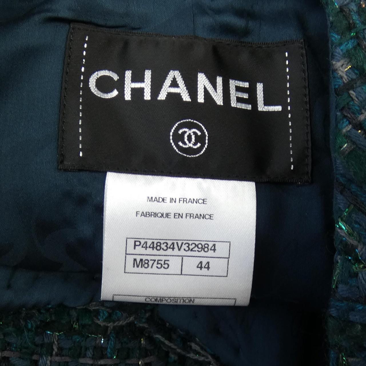 シャネル CHANEL P44834V32984 ノーカラージャケット