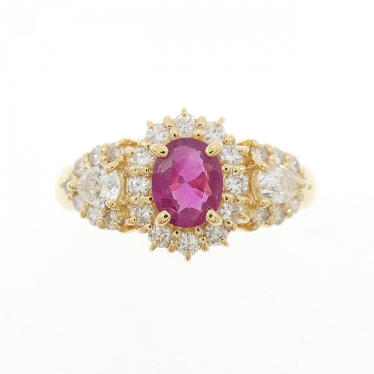 K18YG ルビー リング 0.47CT