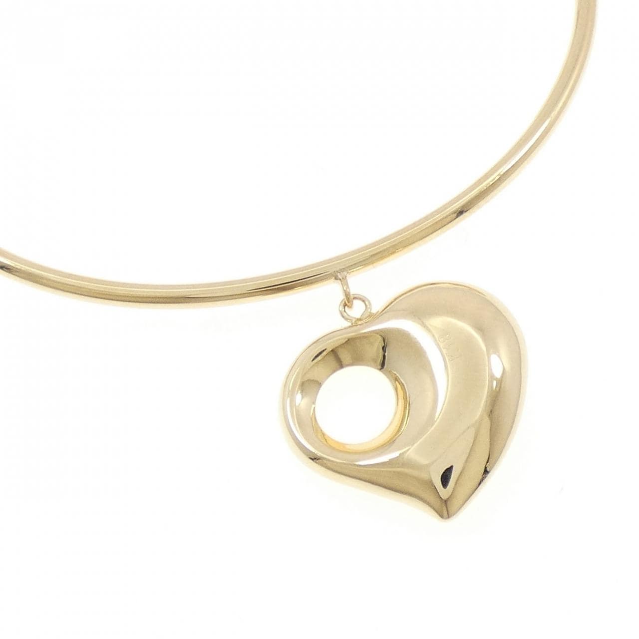 K18YG ハート バングル