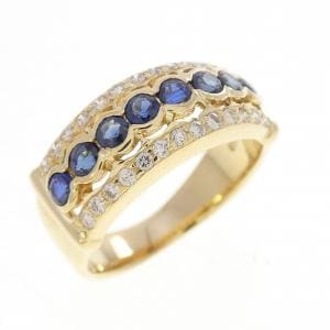 K18YG サファイヤ リング 0.68CT