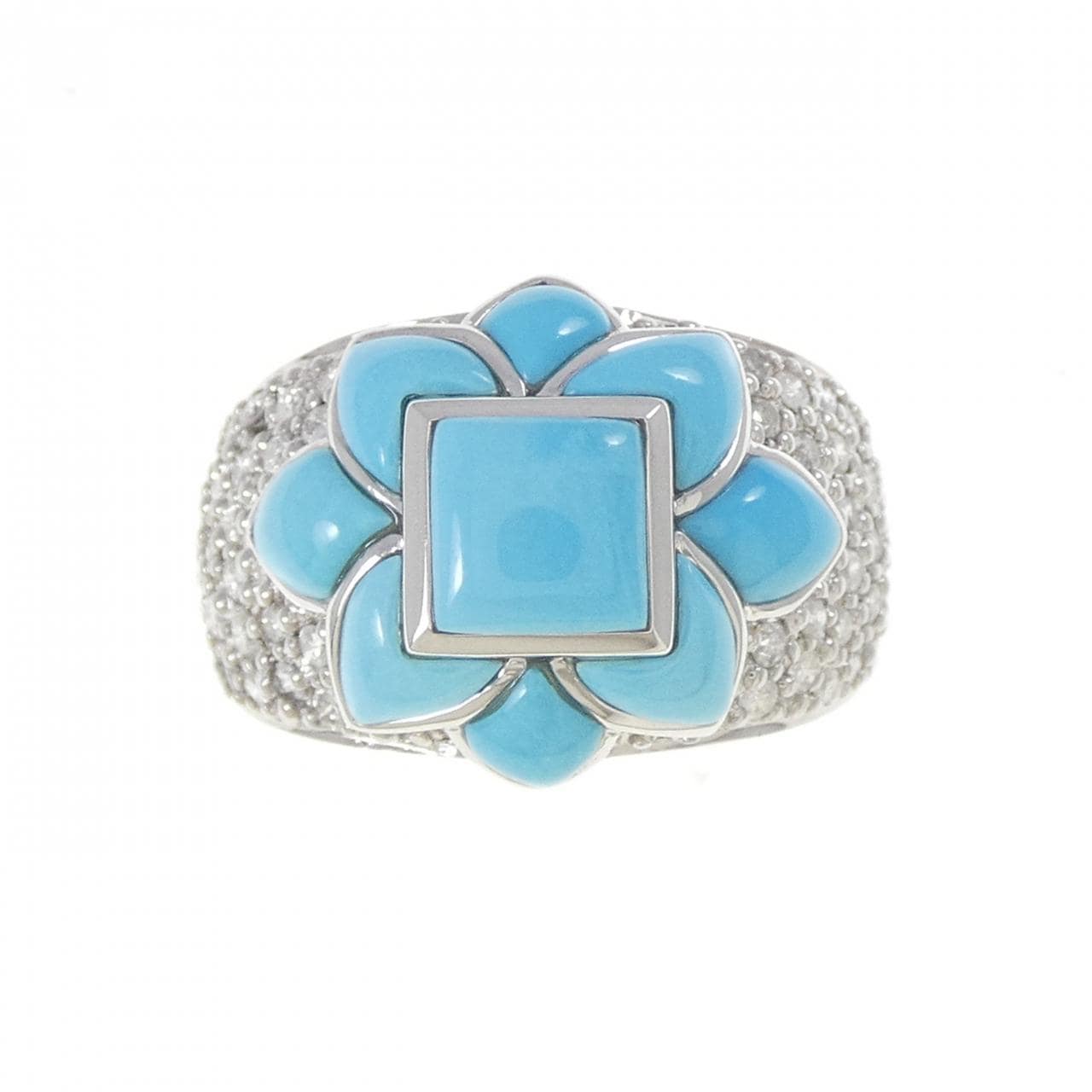 K18WG ターコイズ リング