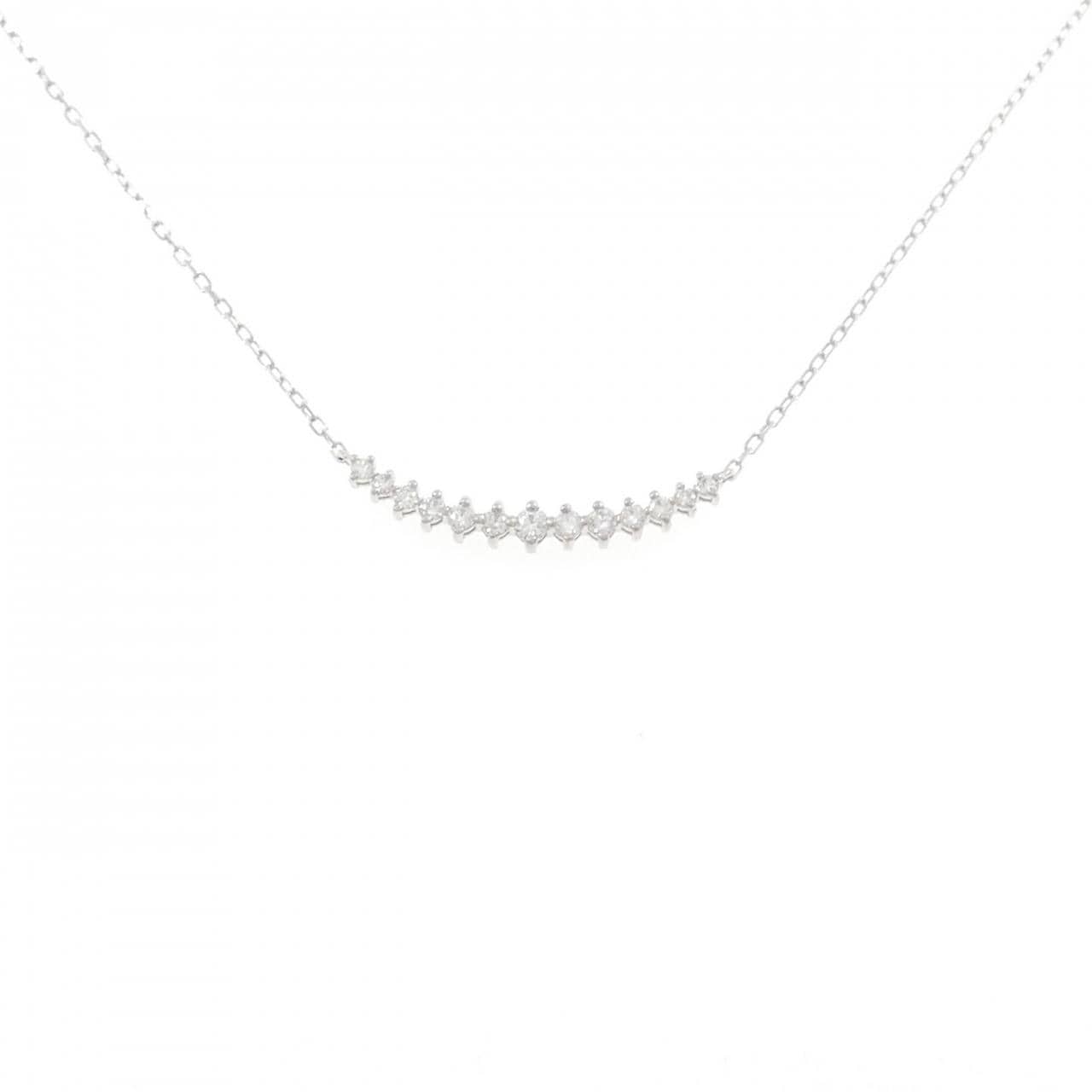 K18WG ダイヤモンド ネックレス 0.20CT