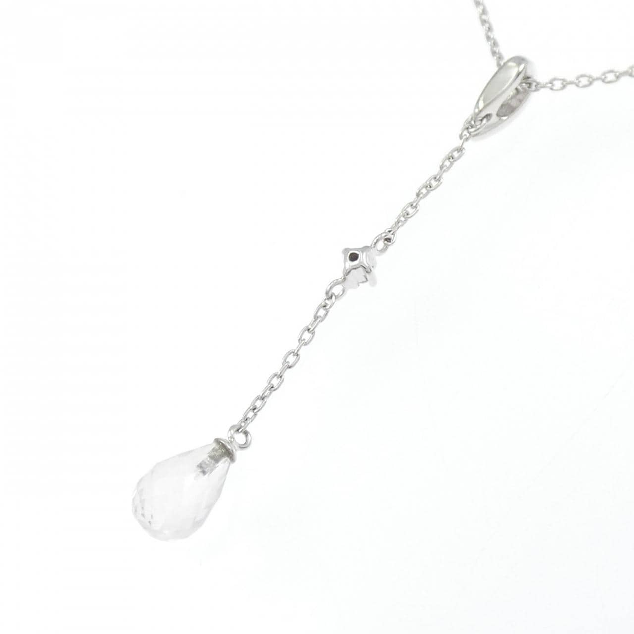 K18WG クオーツ ネックレス