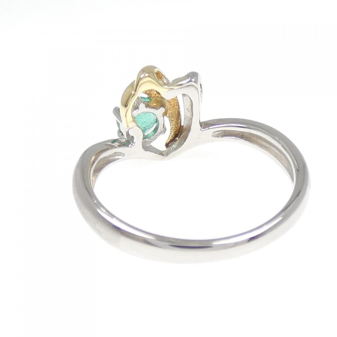 PT850/K18YG エメラルド リング 0.27CT