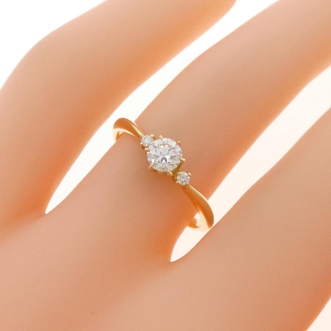 K18YG ダイヤモンド リング 0.256CT D SI1 EXT