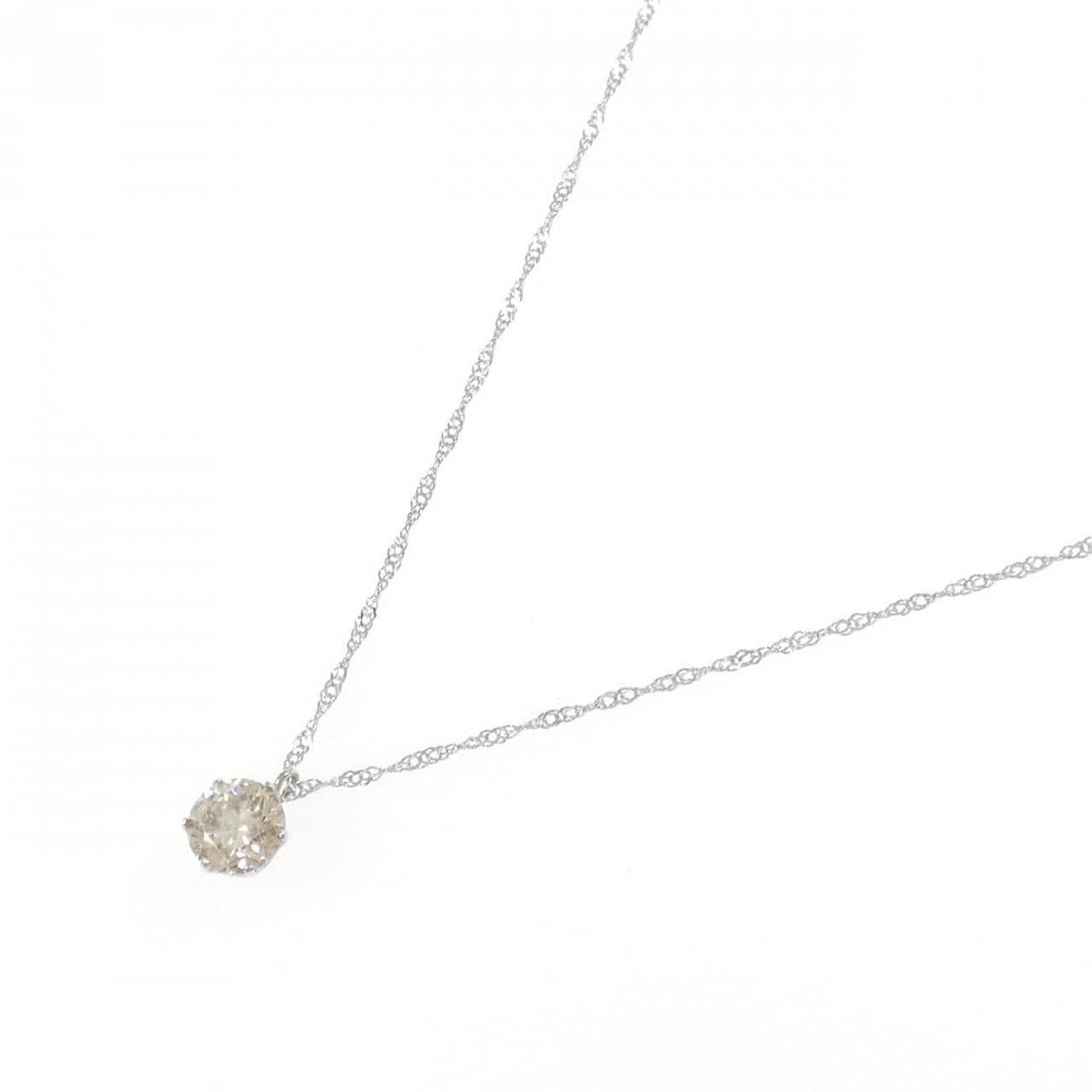 PT900/PT850 ソリティア ダイヤモンド ネックレス 0.37CT