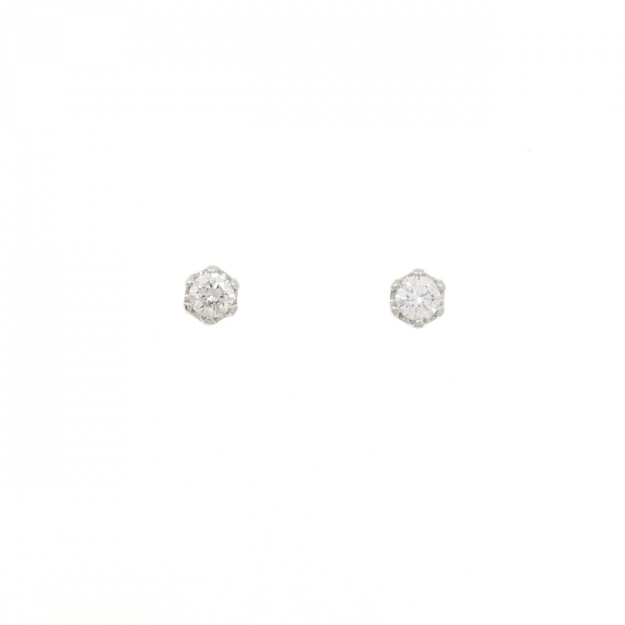 PT950/PT900 ソリティア ダイヤモンド ピアス 0.20CT