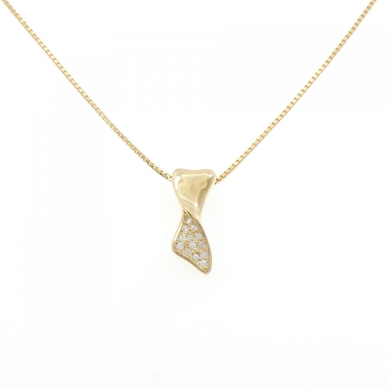 K18YG ダイヤモンド ネックレス 0.13CT