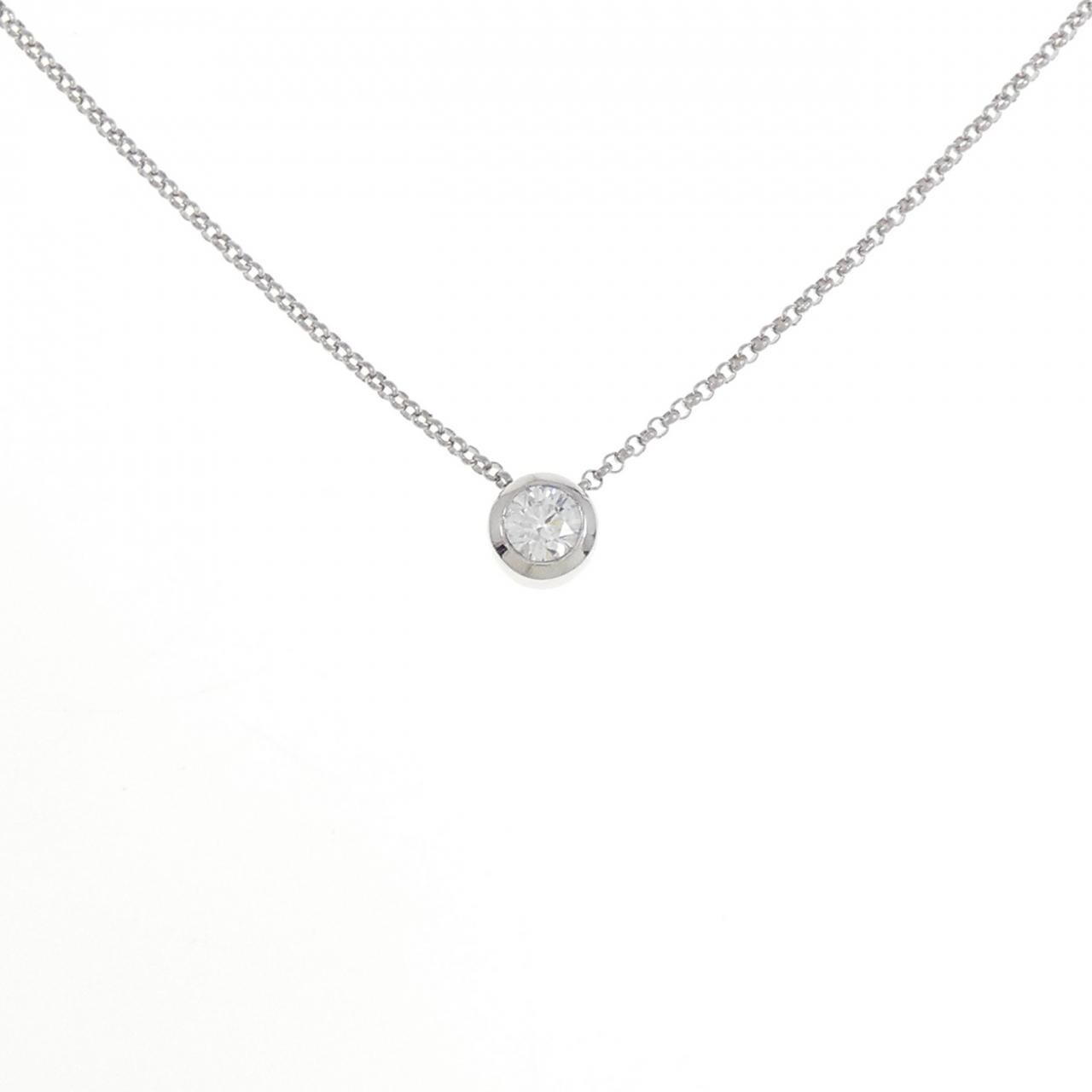 PT900/PT850 ソリティア ダイヤモンド ネックレス 0.28CT