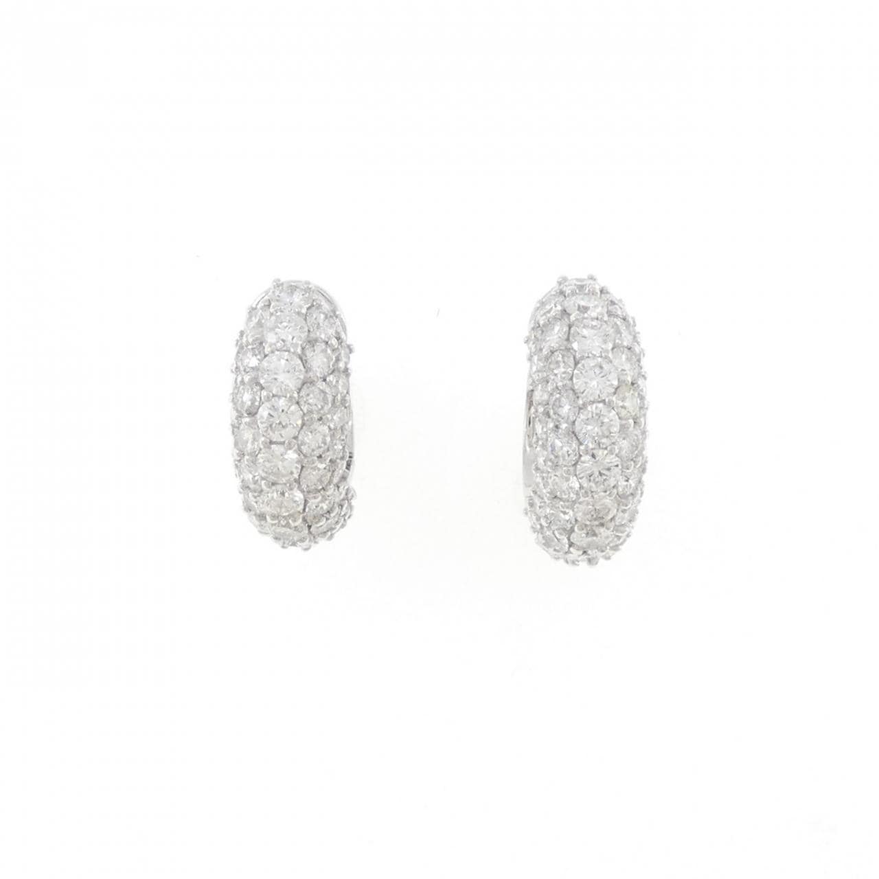 PT900 パヴェ ダイヤモンド ピアス 2.48CT