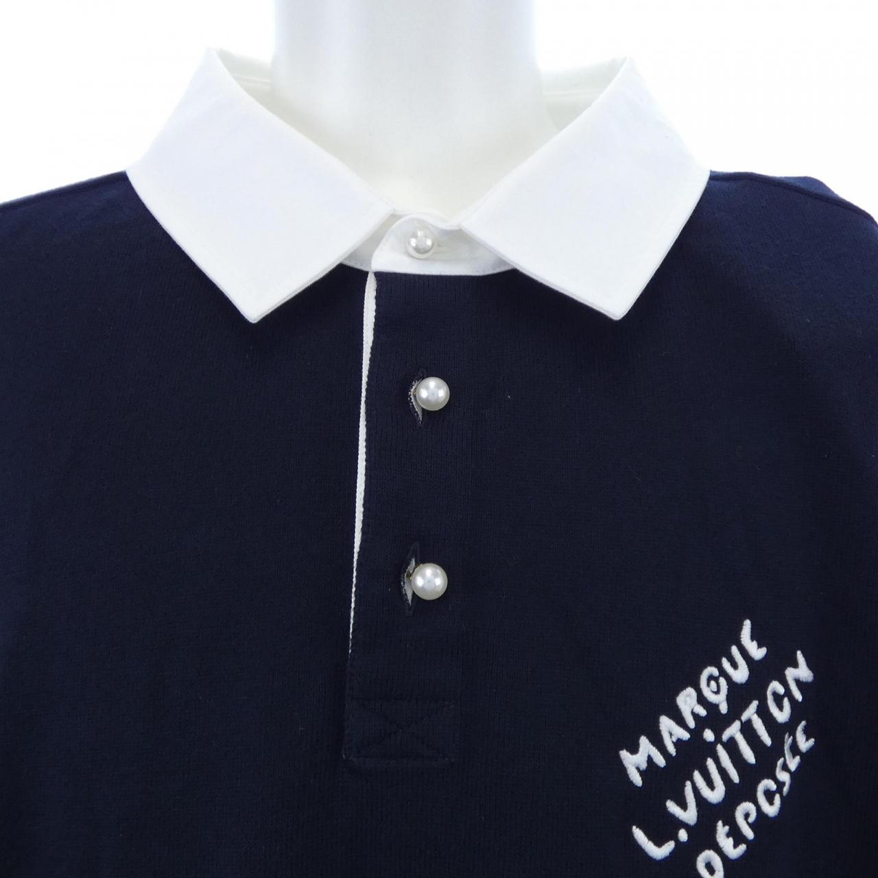 LOUIS VUITTON Vuitton 刺繡短袖棉混紡 Polo 衫 HRN14WF77