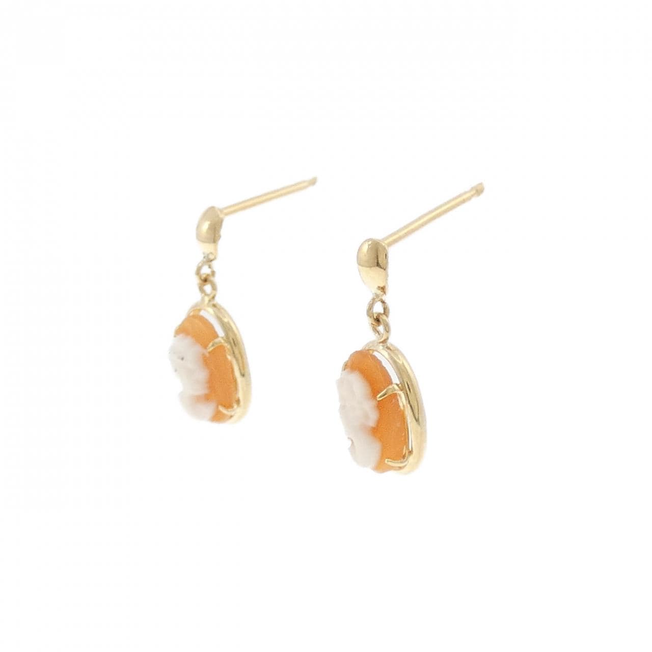 K18YG シェルカメオ ピアス