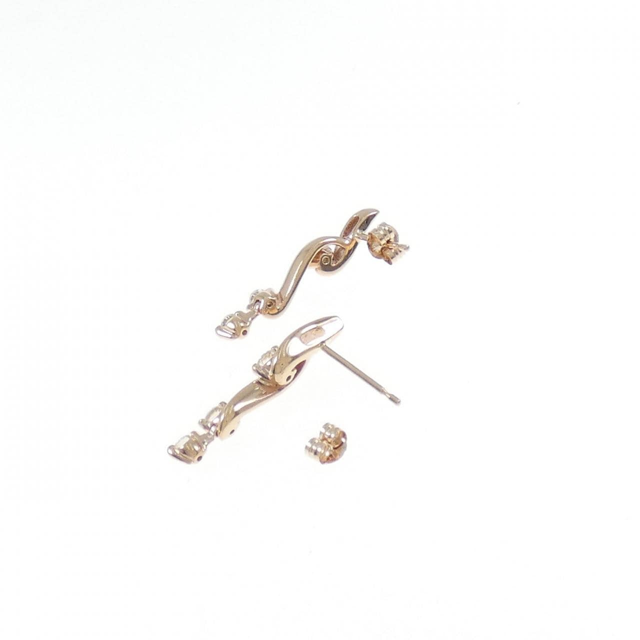 K18PG Diamond earrings 0.30CT