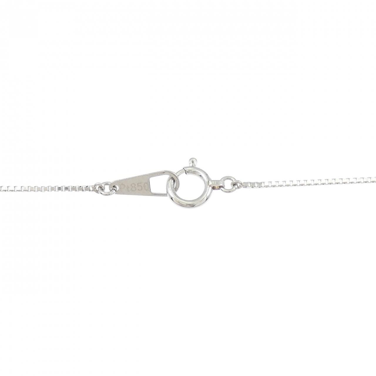 PT900/PT850 スリーストーン ダイヤモンド ネックレス 0.50CT