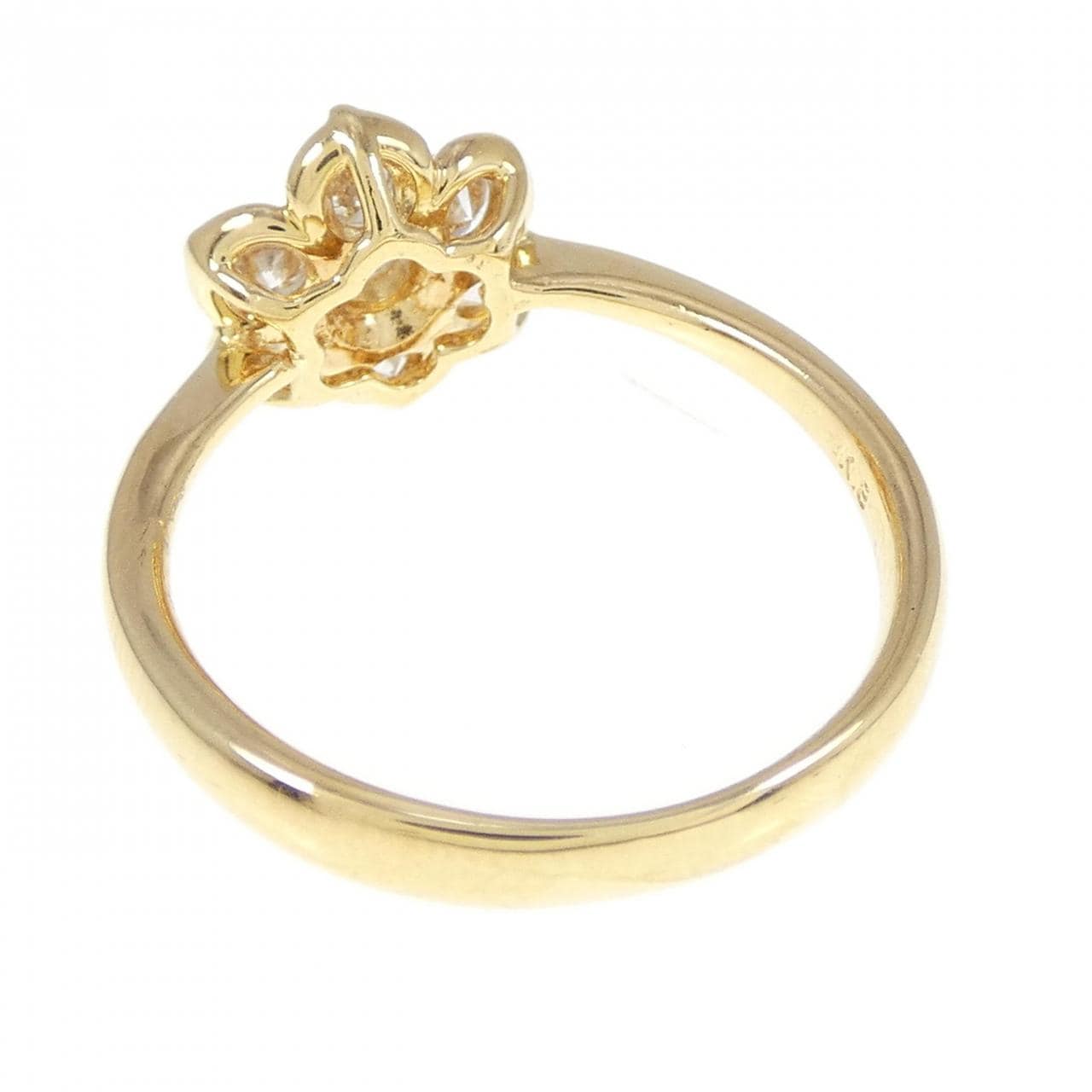 K18YG flower Diamond ring 0.50CT