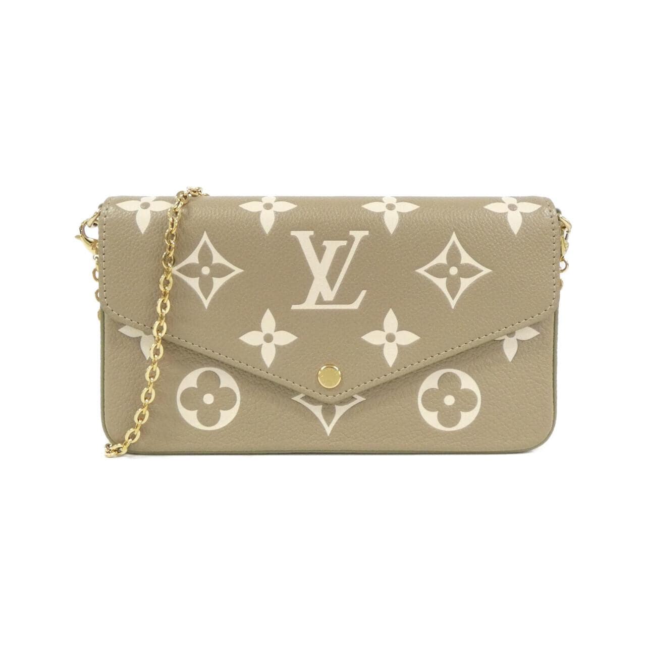 LOUIS VUITTON Bicolor Monogram Empreinte Pochette Felicie M82480 Shoulder Bag