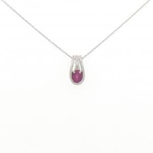 PT ルビー ネックレス 0.62CT