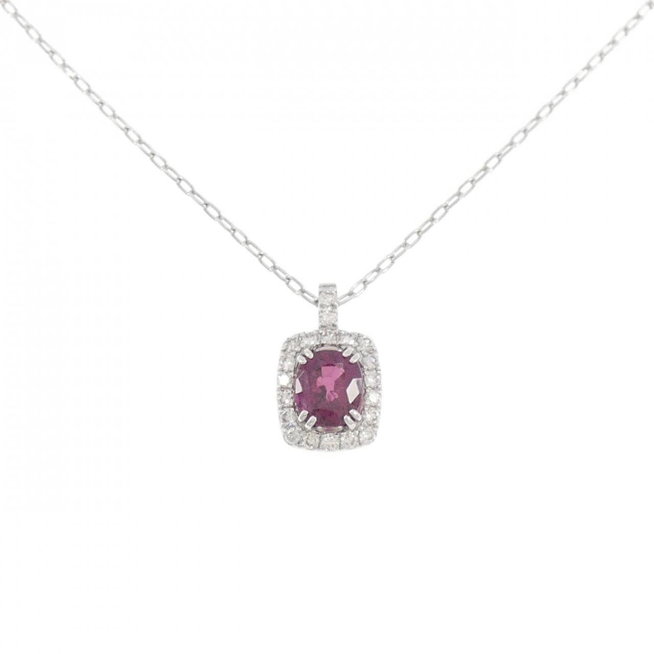 【新品】PT900/PT850 ルビー ネックレス 0.65CT