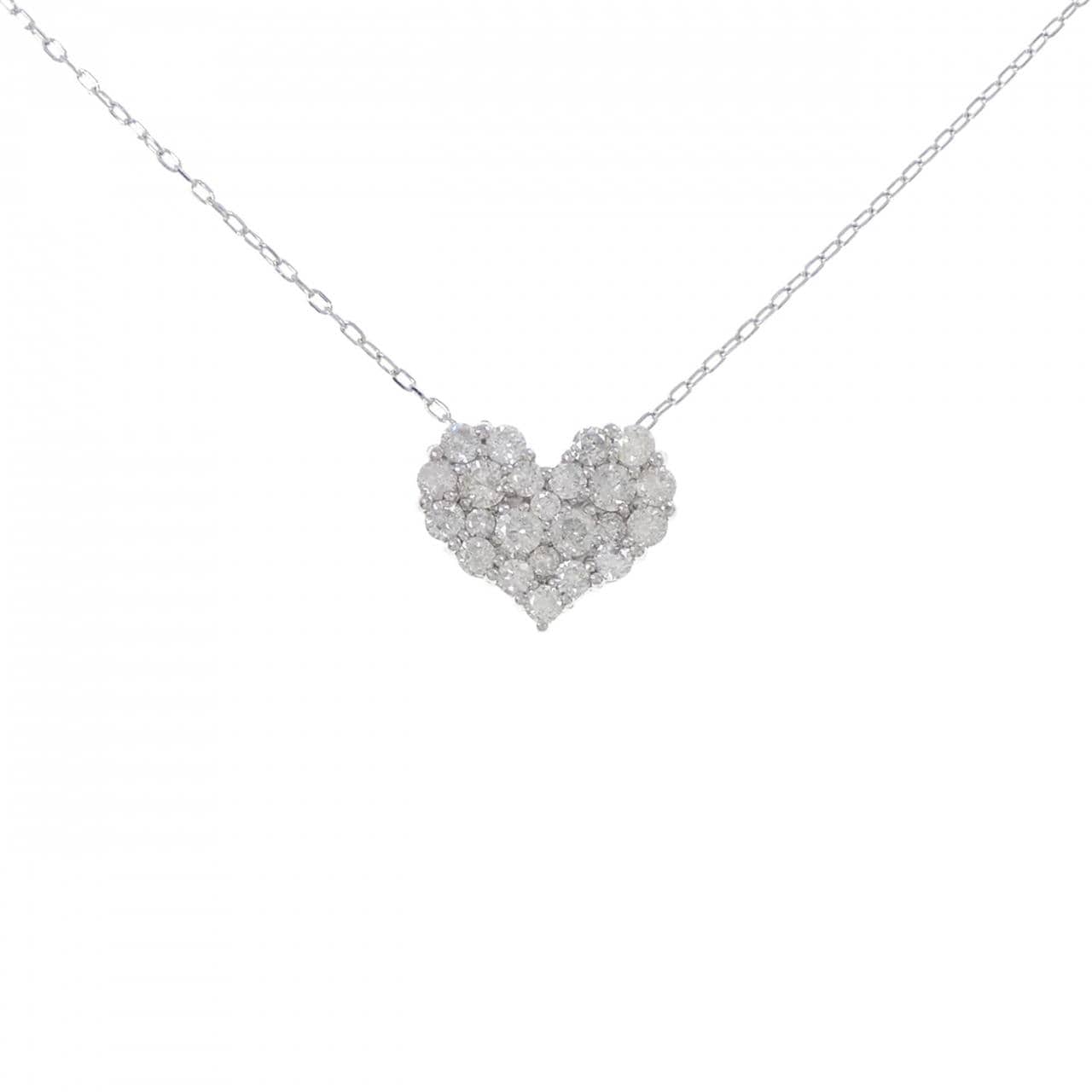 K14WG/K18WG 心形钻石项链 1.00CT
