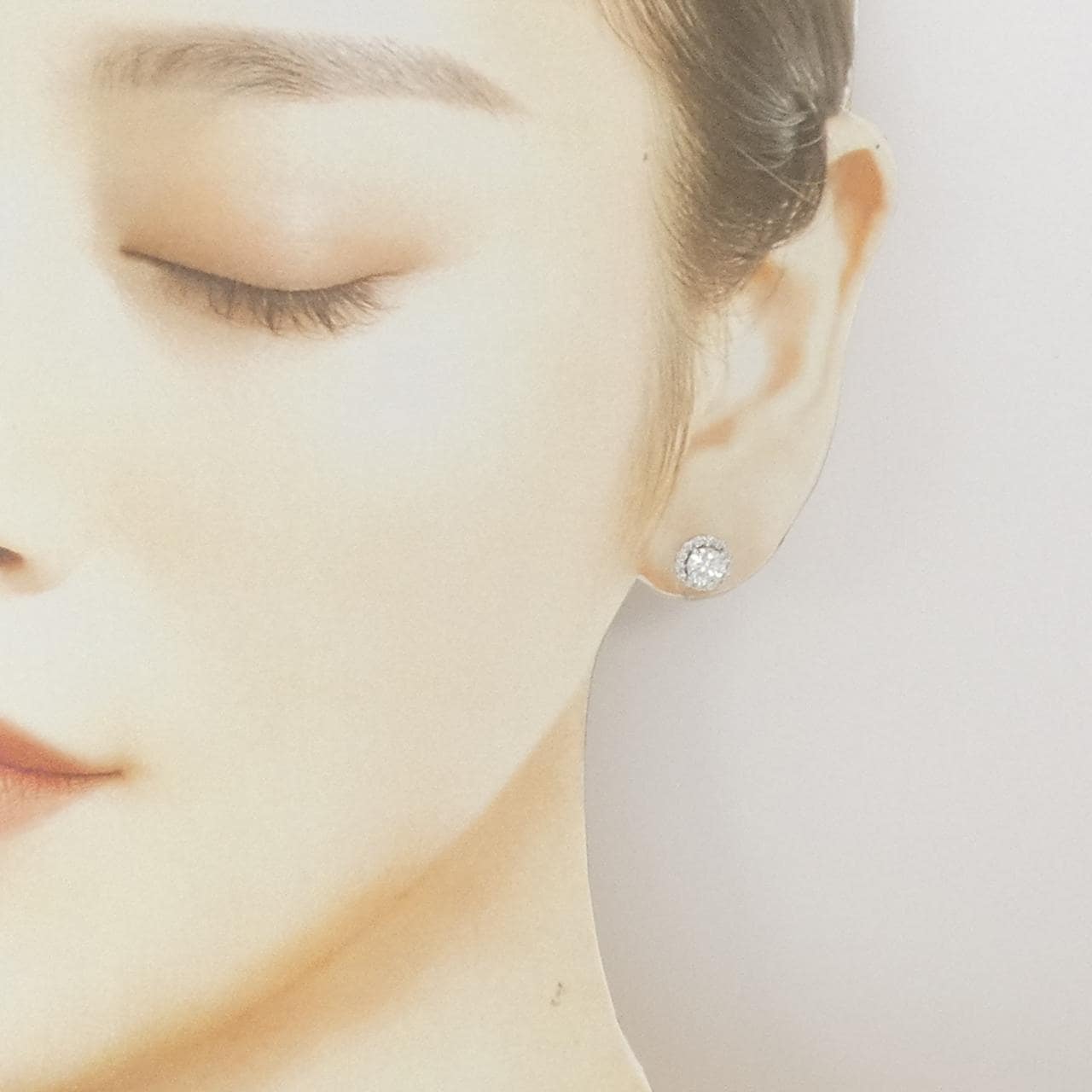 【リメイク】PT900/ST ダイヤモンド ピアス 0.500CT 0.514CT H VS2 VG-Good